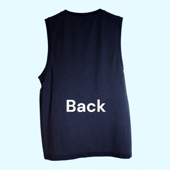 Fabletics Sleeveless Wicking Workout Shirt Navy Size Medium - Picture 4 of 6